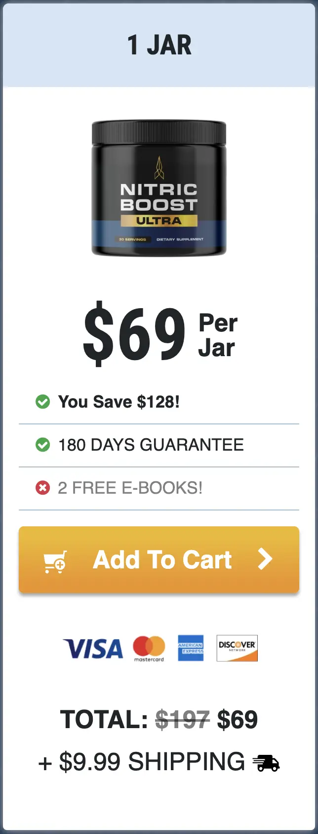 Nitric Boost Ultra Buy One Jar