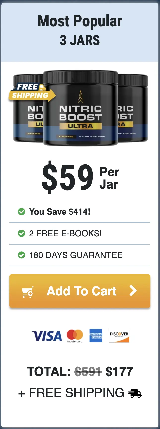 Nitric Boost Ultra Buy Three Jars